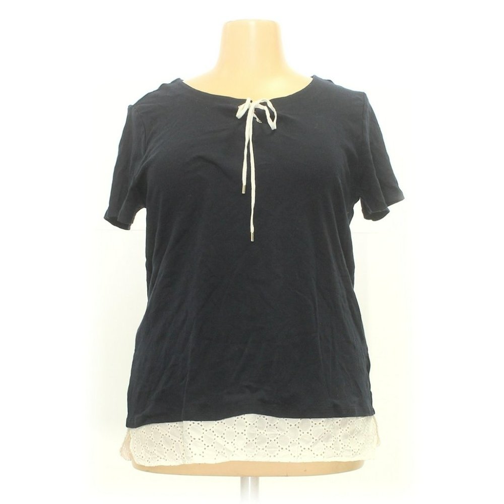 TOMMY HILFIGER TOP W/CROCHET LACE TRIM